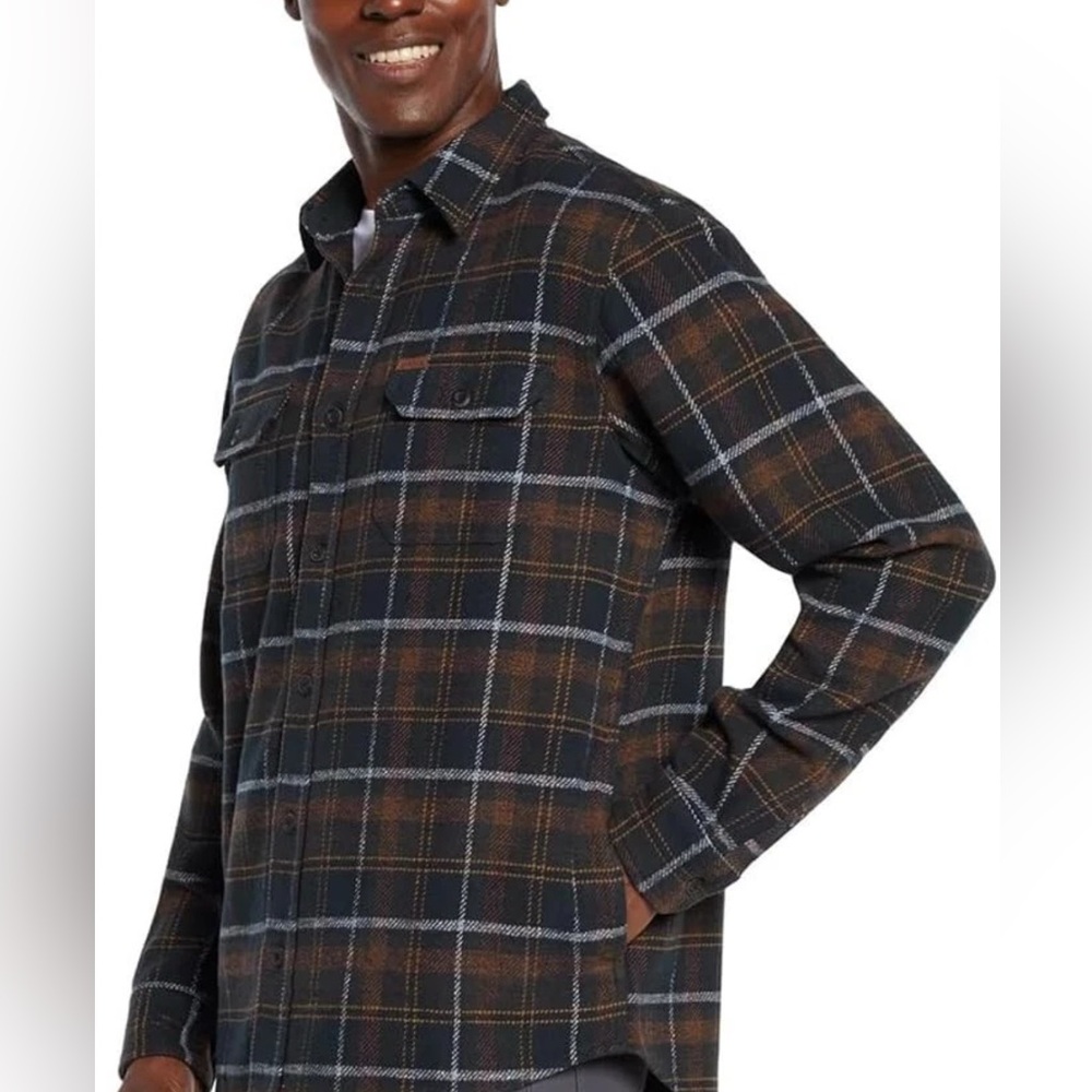 Orvis Men's Multicolor Plaid Button Up Flannel Shirt Long Sleeve Size Large